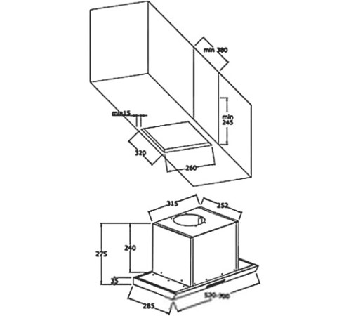 Кухонная вытяжка KUPPERSBERG Inlinea 52 B