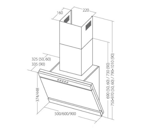 Кухонная вытяжка Akpo Kastos 60 WK-4 белый