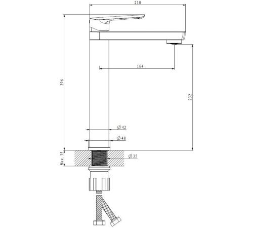 Смеситель Esko Lagos Black LG25B