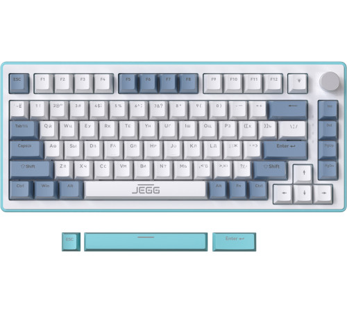 Клавиатура JEGG ZA82 White Navy Blue OUTEMU Orange