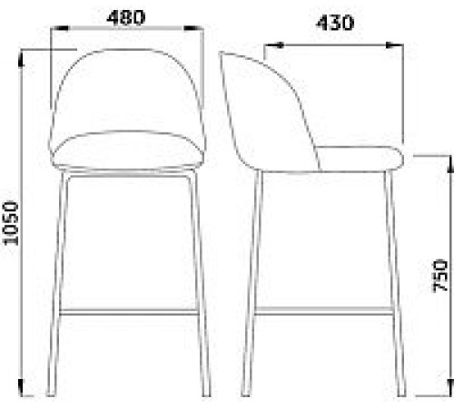 Стул AksHome Icon серый велюр HLR 21/черный