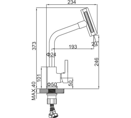 Смеситель Ledeme L4099D-4