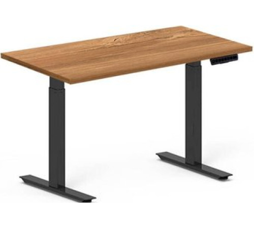 Стол для работы стоя Fit Focus X-2 с электроприводом черный/дуб канзас коричневый