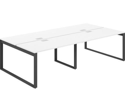 Стол Norden 320x143.8x75 AG.146.WH.L.72.AN антрацит/серебро/белый
