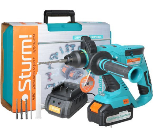 Перфоратор Sturm CRH1822 с 1-м АКБ, кейс