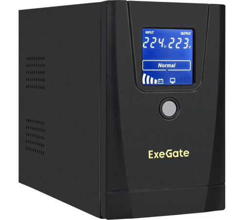 Источник бесперебойного питания ExeGate SpecialPro Smart LLB-1000.LCD.AVR.1SH.2C13.RJ.USB EX292788RUS