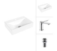 Умывальник Lauter 21855 + Allure 21C618С с донным клапаном 21190CH хром хром