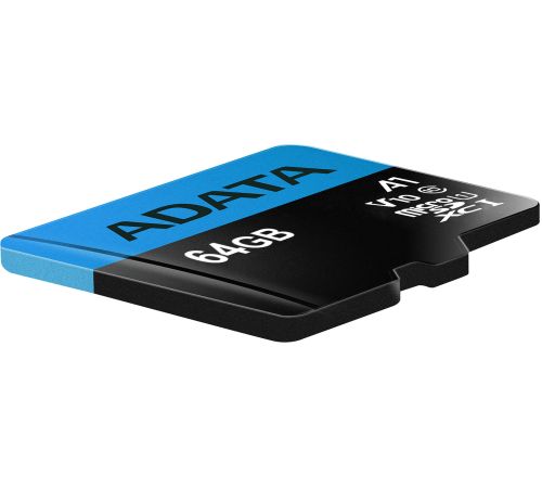 Карта памяти ADATA Premier AUSDX64GUICL10A1-RA1 microSDXC 64GB с адаптером
