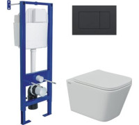 Унитаз подвесной Berges Wasserhaus Floe S Rimless + АТОМ 410 AT-043336 с сиденьем