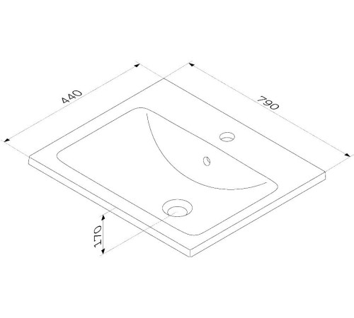 Умывальник AM.PM X-Joy M85AWCC0802WG64 белый глянец