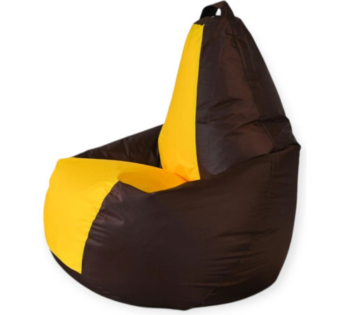 Кресло-мешок Mio Tesoro Груша Kombo XXL GF-130x85-SHZH шоколад/желтый