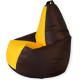 Кресло-мешок Mio Tesoro Груша Kombo XXL GF-130x85-SHZH шоколад/желтый
