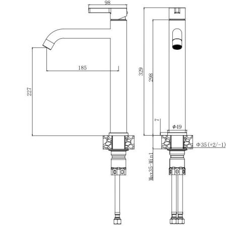 Смеситель Voda Vessel VSL25B