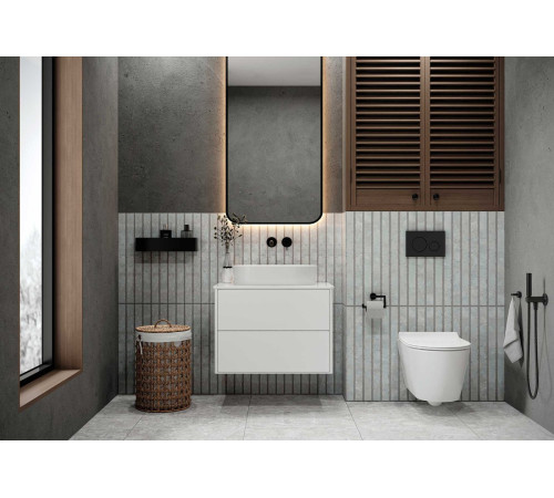 Умывальник Керамин Арена 40 ФС серый, матовый