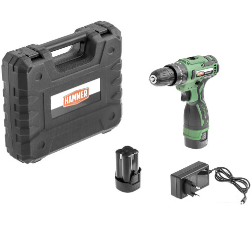 Ударная дрель-шуруповерт Hammer ACD16CH с 2-мя АКБ, кейс