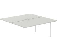 Офисный стол Norden 320х163.8х75 SG.219.SH.63.WH белый/серый бархат