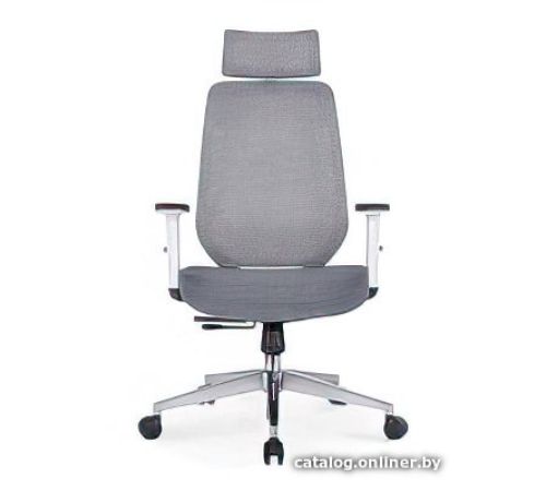 Офисное кресло Norden Имидж Gray 2 YS-0817HFY+FYW белый пластик/серая ткань