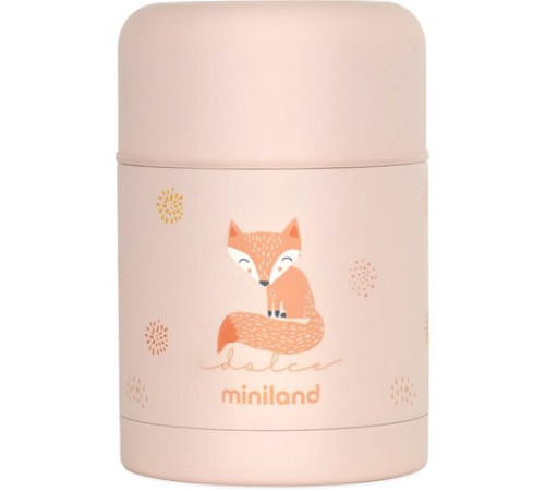 Термос для еды Miniland Thermy Dolce 600мл розовый/лисенок