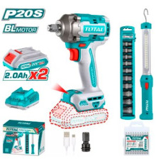 Total TOSLI23048 гайковерт, фонарь, 2 АКБ