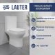 Унитаз напольный Lauter W246 2110246 + гигиенический душ Sano 21LT1292BM горизонтальный выпуск