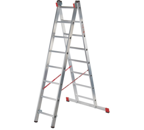 Лестница-стремянка Новая высота NV 322 двухсекционная профессиональная 2x14 ступеней
