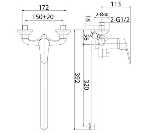 Смеситель Milardo Simp SIMSB02M10