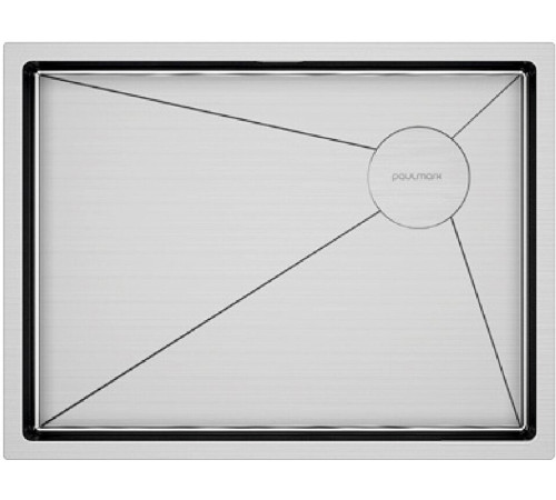 Кухонная мойка Paulmark NEXT-SKEW 58 Uni PM885844-BS стальной/брашированная сталь