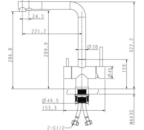 Смеситель ZorG Argos Premium PVD gold
