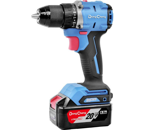 Дрель-шуруповерт DongCheng DCJZ2060 Type EM с 2-мя АКБ, кейс
