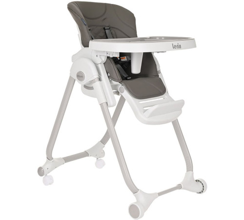 Высокий стульчик Pituso Lerin серый, экокожа