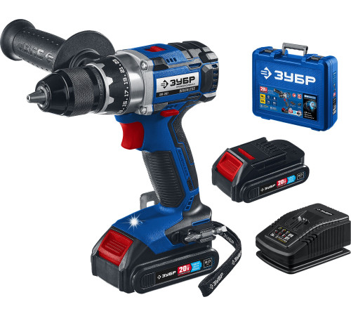 Дрель-шуруповерт Зубр Профессионал DB-201-22 с 2-мя АКБ, кейс
