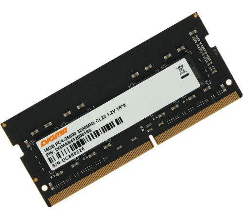 Оперативная память Digma 16ГБ DDR4 SODIMM 3200 МГц DGMAS43200016S