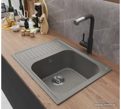 Кухонная мойка Mixline ML-GM18 551971 темно-серый