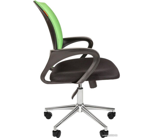 Офисное кресло CHAIRMAN 696 хром новый подлокотник TW светло-зеленый