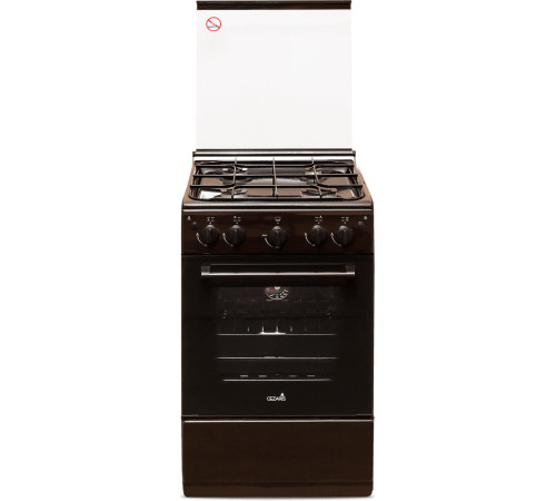 Кухонная плита CEZARIS ПГ 2150-09 стальные решетки, коричневый