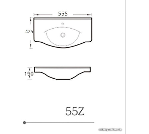 Умывальник Aquaceramika Allure AC55Z