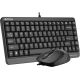 Офисный набор A4Tech Fstyler F1110 черный/серый