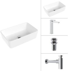 Умывальник Lauter 21674A + Cascade 21СК0655C + сифон 21635CH + дон.клапан 21190CH хром