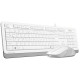 Клавиатура + мышь A4Tech Fstyler F1010 белый/серый
