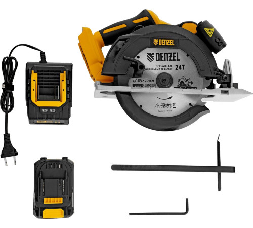 Дисковая циркулярная пила Denzel CCSH-BL-20-185 с 1-им АКБ