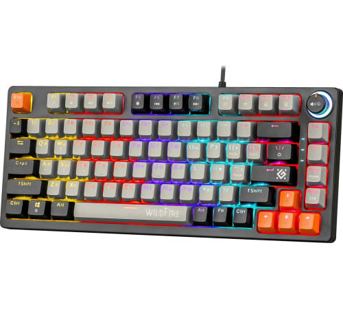 Клавиатура Defender Wildfire GK-213 серый/черный