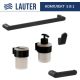 Держатель для туалетной бумаги и освежителя Lauter 21TS3019 + 21TS3021 + 21TS3011 + 21TS3013 + 21TS3006 Matt Black, 5 предметов