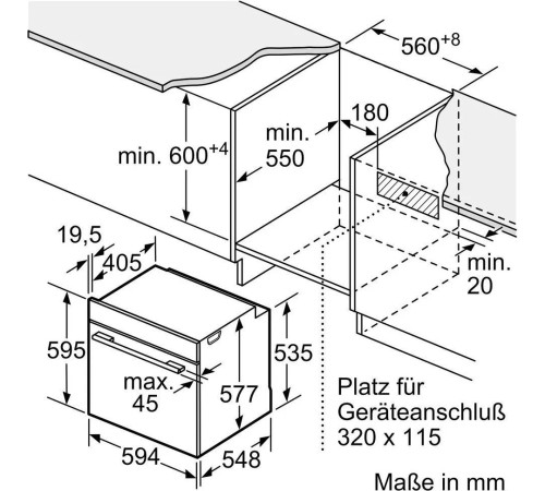 Электрический духовой шкаф Bosch Serie 8 HBG7341B1
