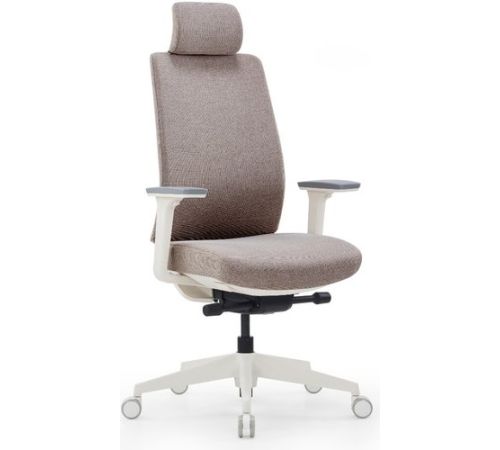 Офисное кресло SitZone CH-K55A-BS ткань, бежевый, пластик, корпус белый