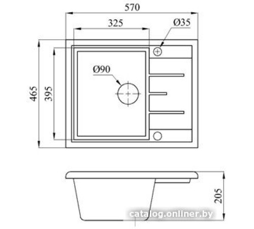 Кухонная мойка БелЭворс Mila R олово, без сифона