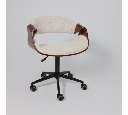 Офисное кресло AksHome Angara букле кремовый Lisa 102/черный