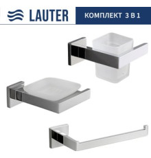 Набор аксессуаров для ванной Lauter 21SH71061 + 21SH71051 + 21SH71071 Chrome, 3 предмета