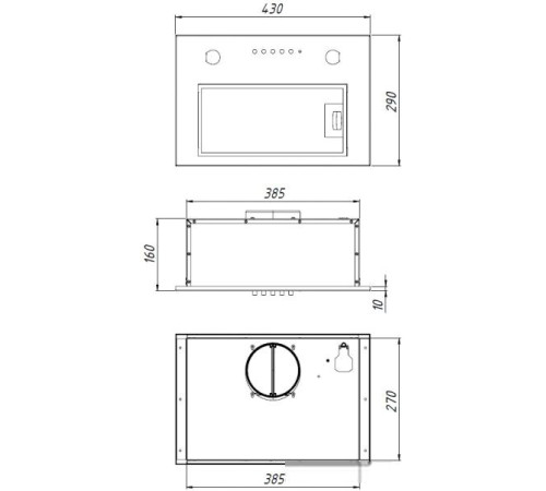 Кухонная вытяжка Akpo Micra Twin 60 WK-7 бежевый