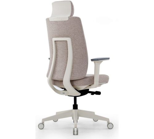 Офисное кресло SitZone CH-K55A-BS ткань, бежевый, пластик, корпус белый