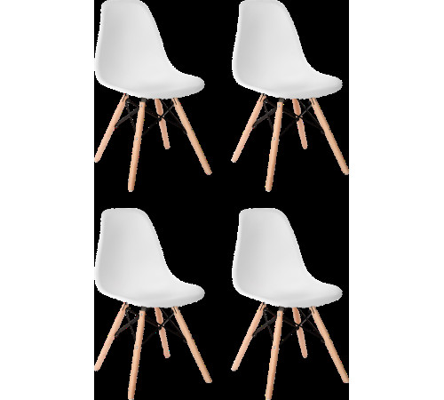 Стул Mio Tesoro Бари SC-001 4 шт, белый/дерево